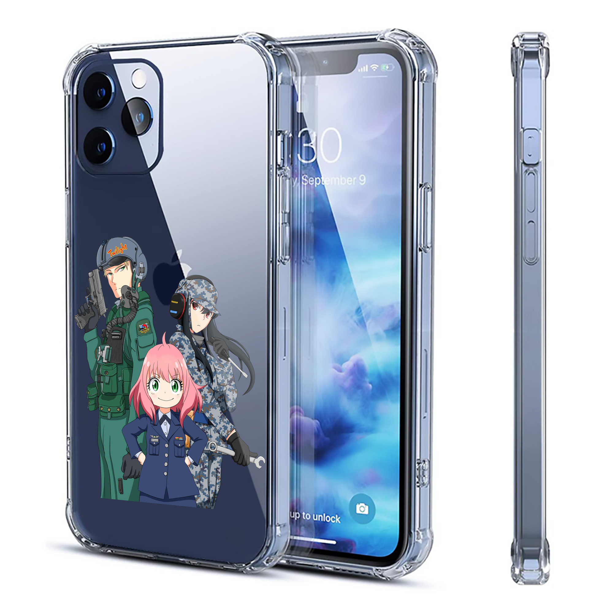 （画像用） SPY×FAMILY间谍家家酒 【iPhone 12シリーズ対応】透明スマホケース（クリアソフトケース）
